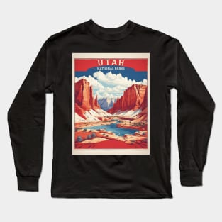 Utah  United States of America Tourism Vintage Poster Long Sleeve T-Shirt